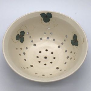Vintage Large Pottery Berry Colander